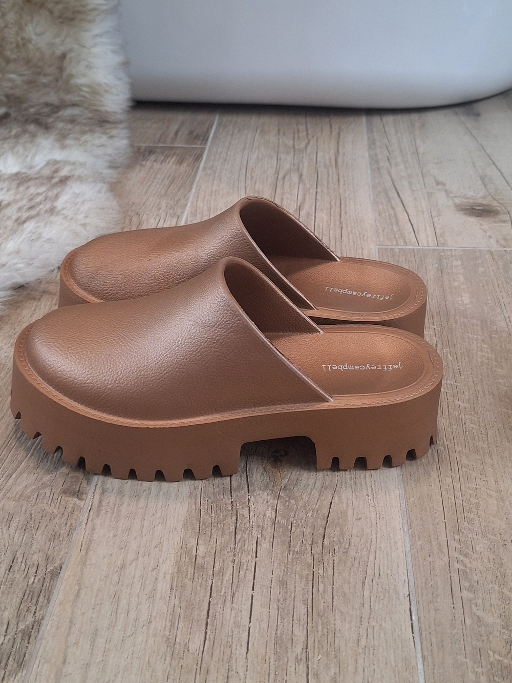 Jeffrey Campbell Brown Leather Clog Mules - Picture 4 of 7
